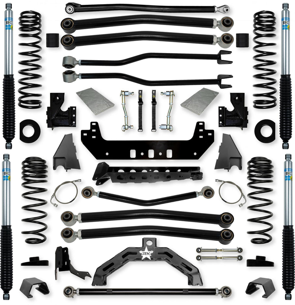4.5 Inch Adventure X2 Long-Arm Suspension System for Jeep Gladiator JT Diesel Models With Bilstein Shocks Rock Krawler