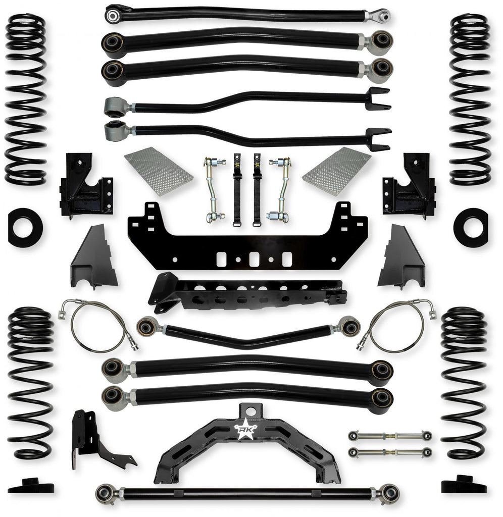 4.5 Inch Adventure X2 Long-Arm Suspension System for Jeep Gladiator JT Gas Models With No Shocks Rock Krawler