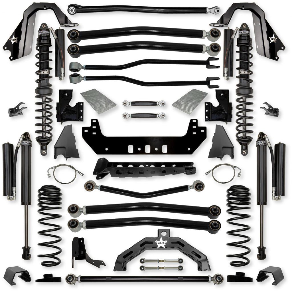 4.5 Inch Adventure X2 Coilover No Limits Long-Arm Suspension System for Jeep Gladiator JT Gas Models Comp Stage 1 Rock Krawler