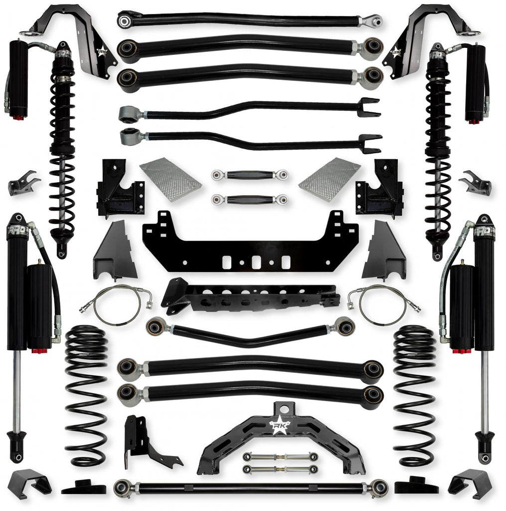 4.5 Inch Adventure X2 Coilover No Limits Long-Arm Suspension System for Jeep Gladiator JT Gas Models Comp System Stage 2 Rock Krawler
