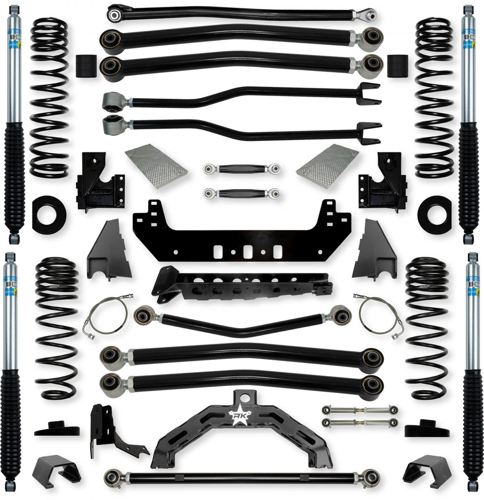 4.5 Inch Adventure X2 No Limits Long-Arm Suspension System for Jeep Gladiator JT Diesel Models With Bilstein Shocks Rock Krawler