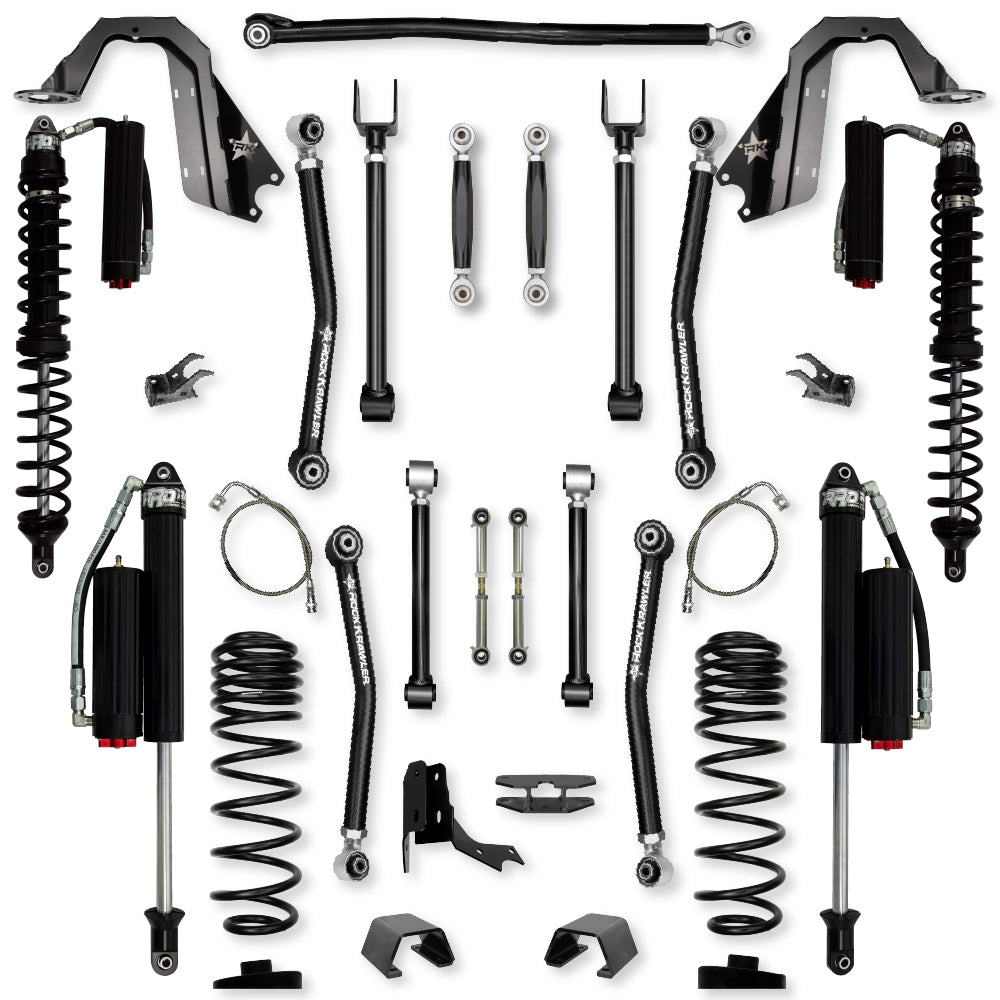 4.5 Inch Adventure X2 Coilover No Limits Long-Arm Suspension System for Jeep Gladiator JT Diesel Models Comp System Stage 2 Rock Krawler