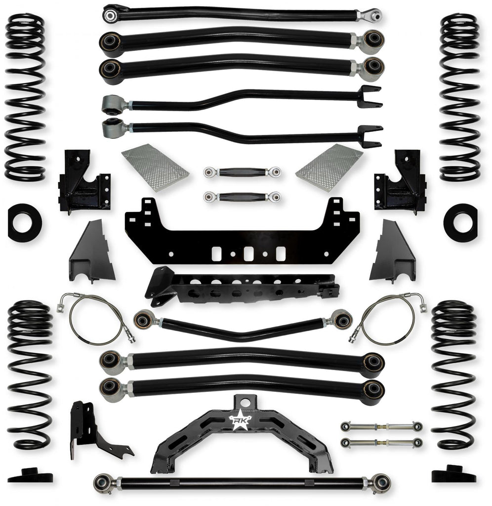 4.5 Inch Adventure X2 No Limits Long-Arm Suspension System for Jeep Gladiator JT Gas Models With No Shocks Rock Krawler