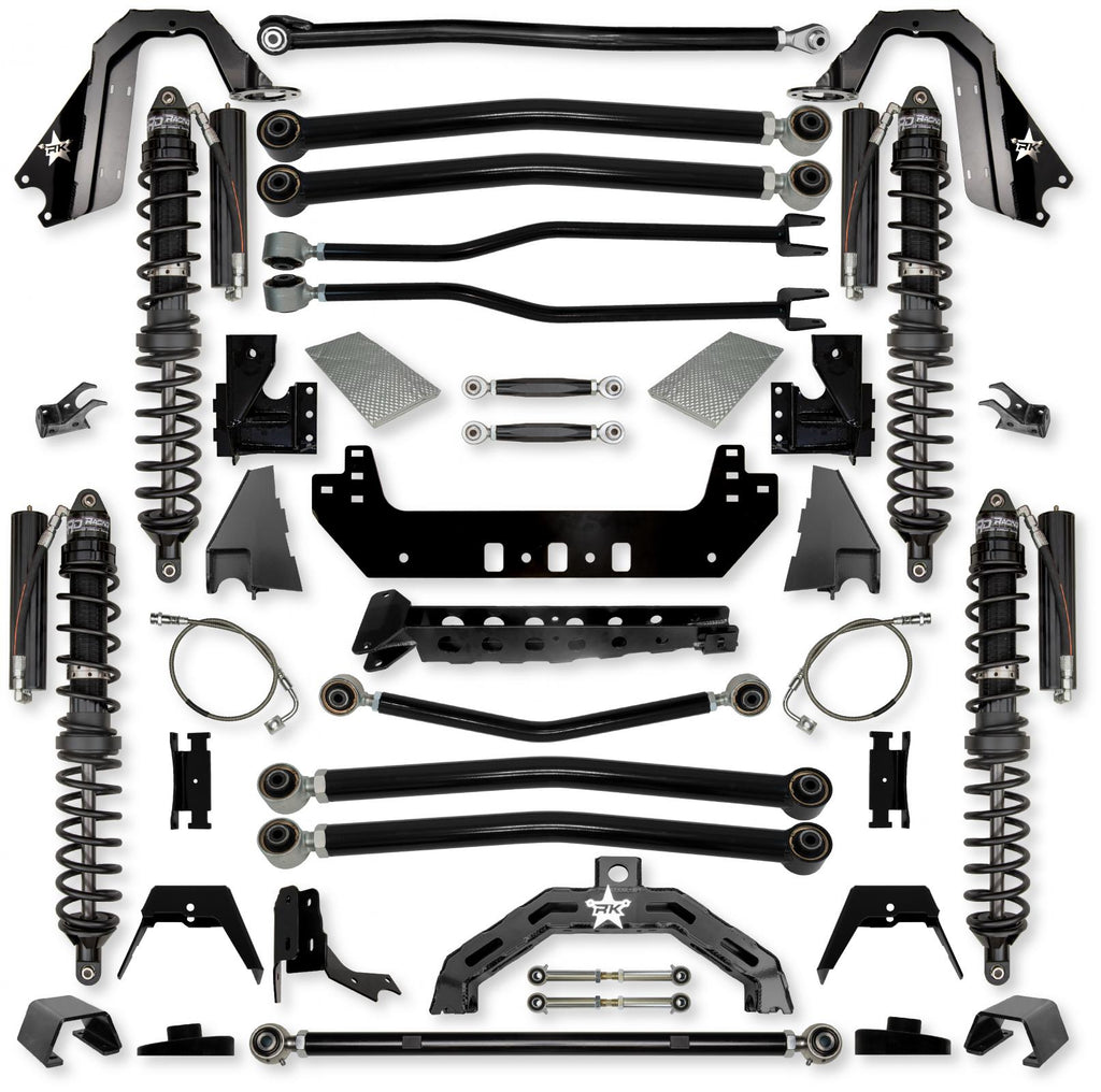 4.5 Inch Adventure X2 Coilover No Limits Long-Arm Suspension System for Jeep Gladiator JT Gas Models Trail Runner System Stage 1 Rock Krawler