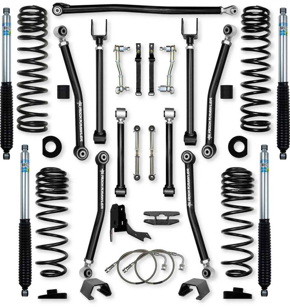 4.5 Inch Adventure X Mid-Arm Suspension System for Jeep Gladiator JT Gas Models With Bilstein Shocks Rock Krawler