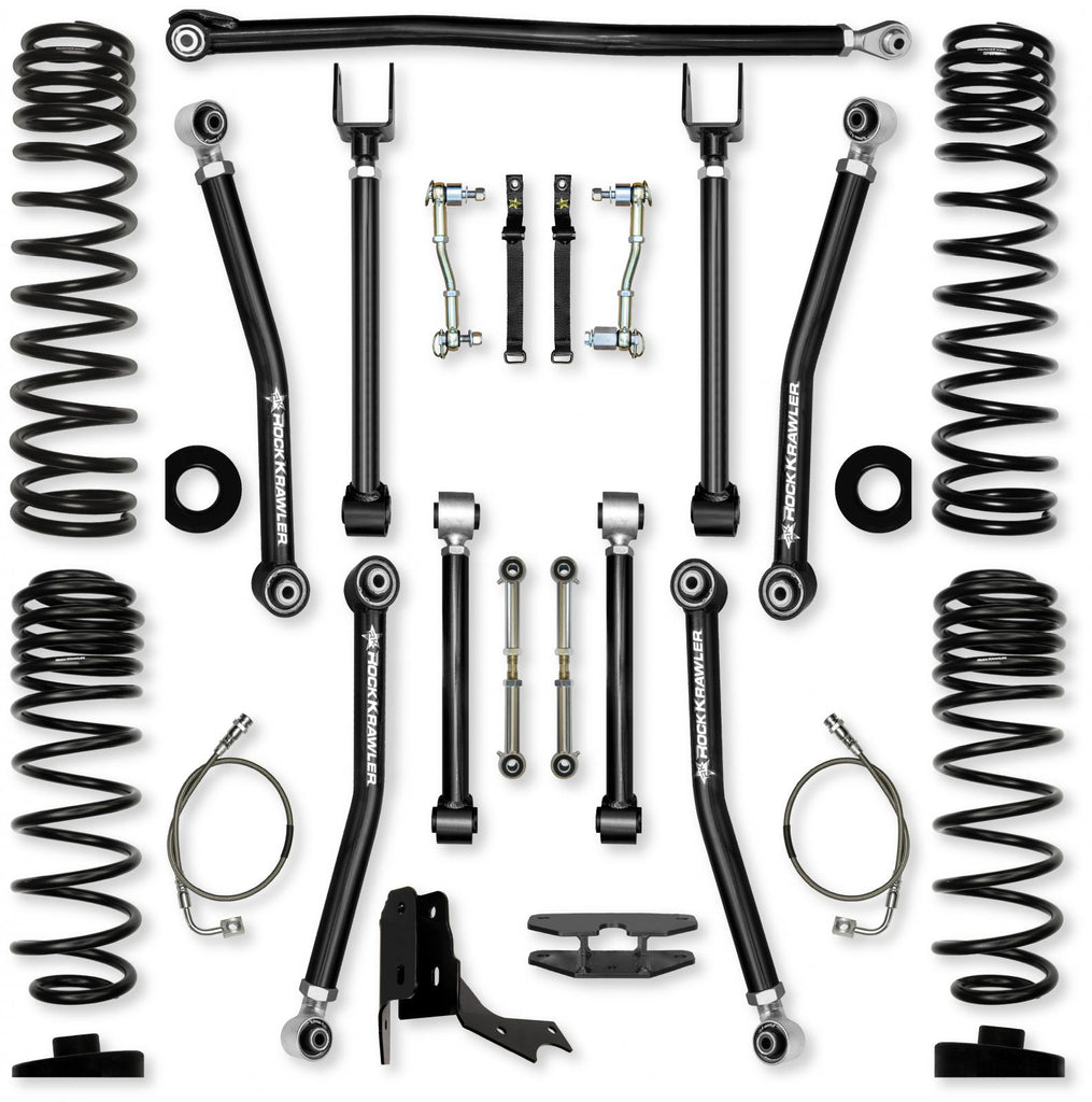 4.5 Inch Adventure X Mid-Arm Suspension System for Jeep Gladiator JT Gas Models With No Shocks Rock Krawler