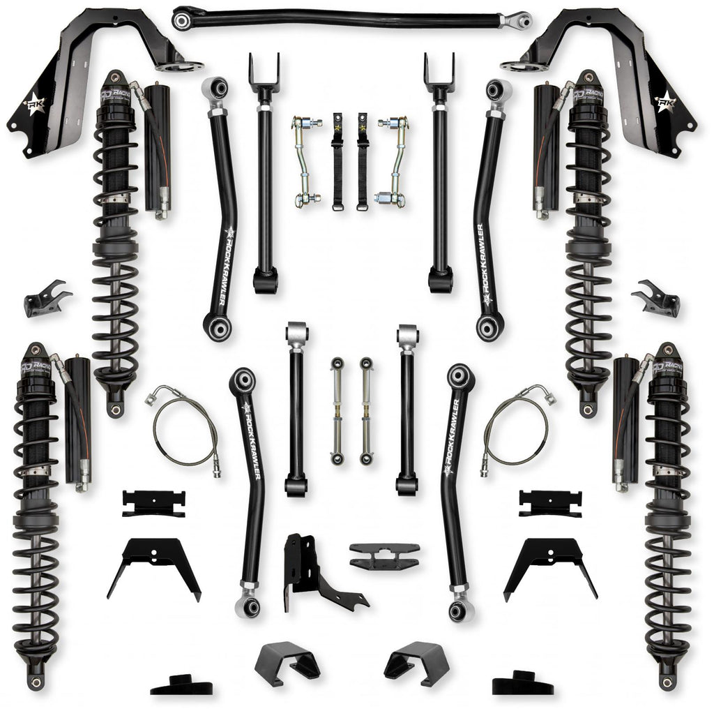 4.5 Inch Adventure X Coilover Mid-Arm Suspension System for Jeep Gladiator JT Gas Models Trail Runner System Stage 1 Rock Krawler