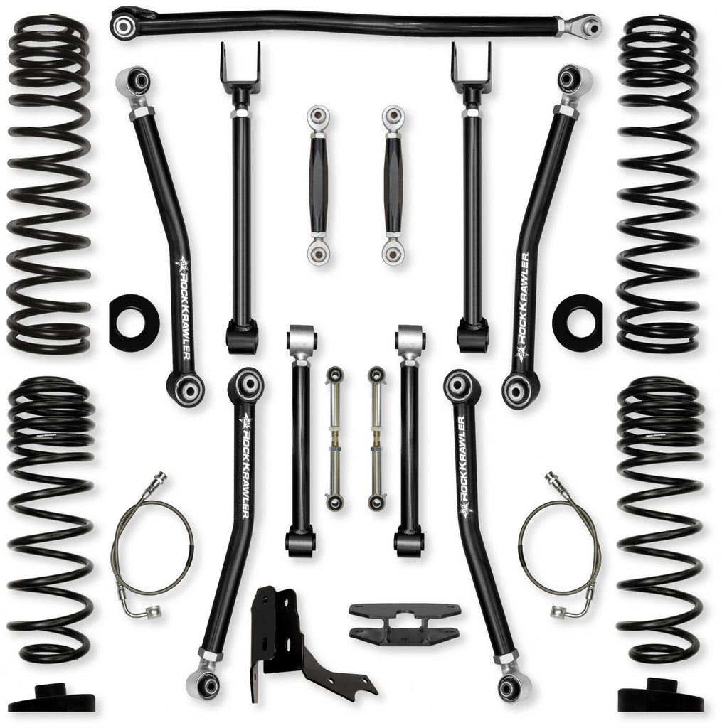 4.5 Inch Adventure X No Limits Mid-Arm Suspension System for Jeep Gladiator JT Gas Models With No Shocks Rock Krawler