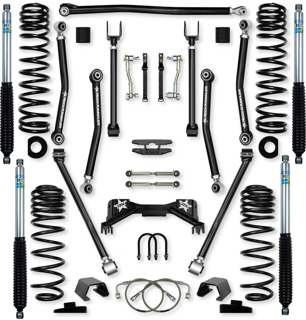 4.5 Inch Adventure X Pro Mid-Arm Suspension System for Jeep Gladiator JT Gas Models With Bilstein Shocks Rock Krawler