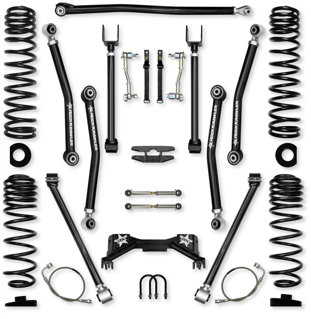 4.5 Inch Adventure X Pro Mid-Arm Suspension System for Jeep Gladiator JT Gas Models With No Shocks Rock Krawler