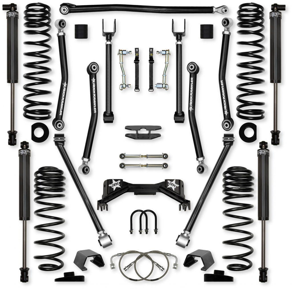 4.5 Inch Adventure X Pro Mid-Arm Suspension System for Jeep Gladiator JT Gas Models With IFP Shocks Rock Krawler