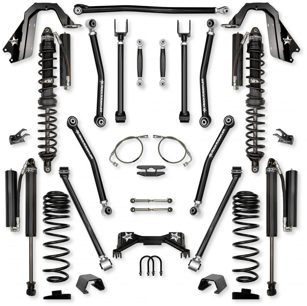 4.5 Inch Adventure X Pro Coilover No Limits Mid-Arm Suspension System for Jeep Gladiator JT Gas Models Rock Krawler