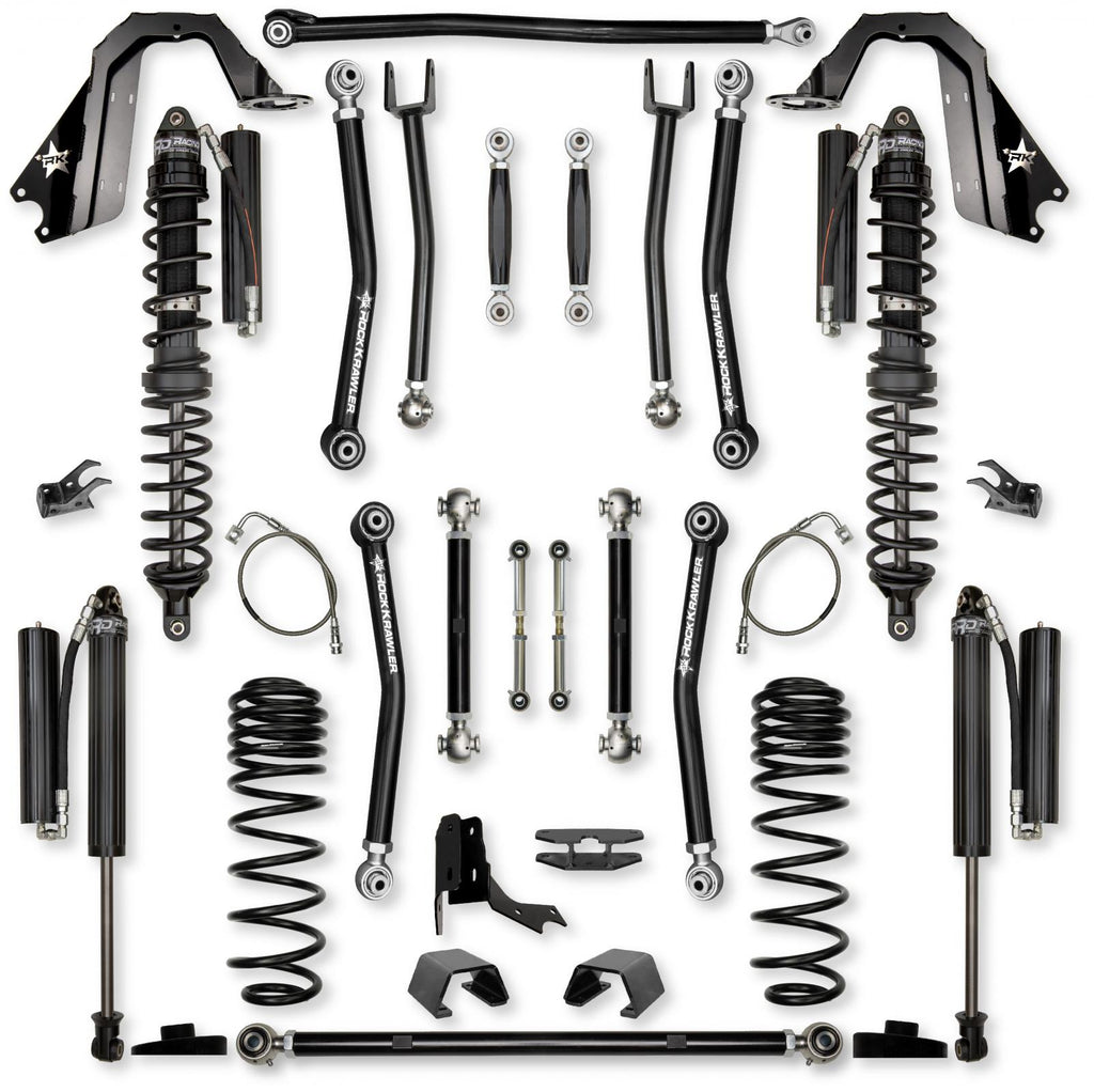 4.5 Inch X-Factor No Limits Mid-Arm Suspension System for Jeep Gladiator JT Gas Models With Bilstein Shocks Rock Krawler