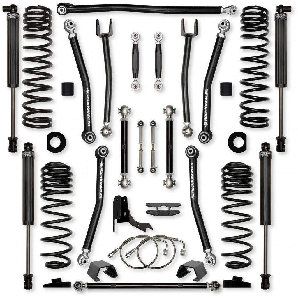 4.5 Inch X-Factor No Limits Mid-Arm Suspension System for Jeep Gladiator JT Diesel Models With IFP Shocks Rock Krawler
