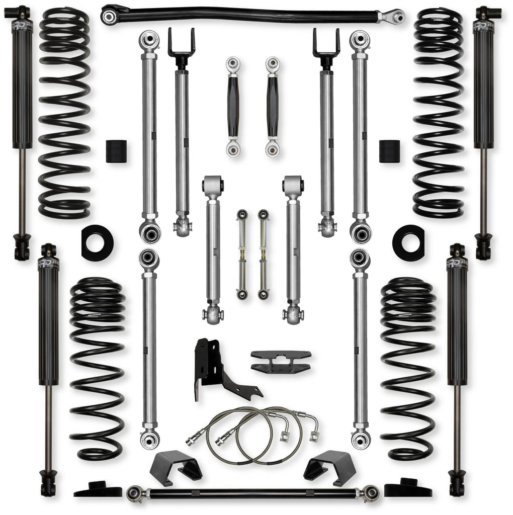 4.5 Inch X-Factor PRO No Limits Mid-Arm Suspension System for Jeep Gladiator JT Diesel Models With IFP Shocks Rock Krawler