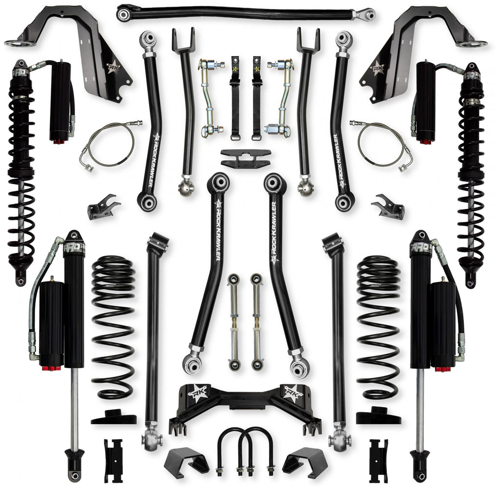 4.5 Inch Pro X Coilover Mid-Arm Suspension System for Jeep Gladiator JT Gas Models Comp System Stage 2 Rock Krawler