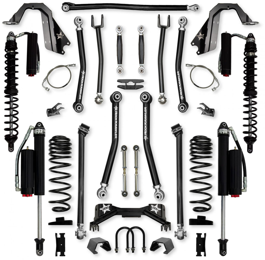 4.5 Inch Pro X Coilover No Limits Mid-Arm System for Jeep Gladiator JT Gas Models Comp System Stage 2 Rock Krawler