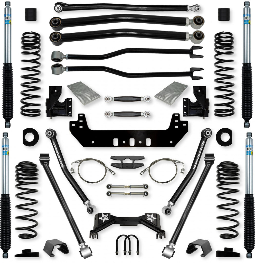 4.5 Inch Silverback No Limits Long-Arm Suspension System for Jeep Gladiator Gas Models With Bilstein Shocks Rock Krawler