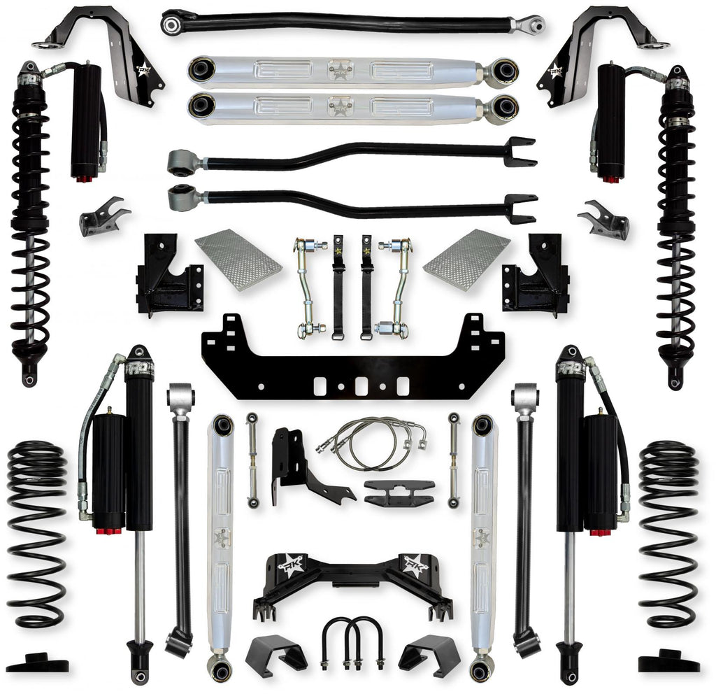4.5 Inch Silverback Pro Elite COILOVERS Long-Arm Suspension System for Jeep Gladiator Gas Models Comp System Stage 2 Rock Krawler