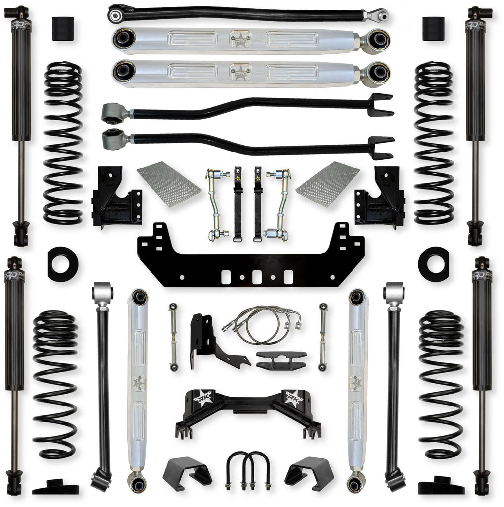 4.5 Inch Silverback Pro Elite Long-Arm Suspension System for Jeep Gladiator Gas Models With IFP Shocks Rock Krawler