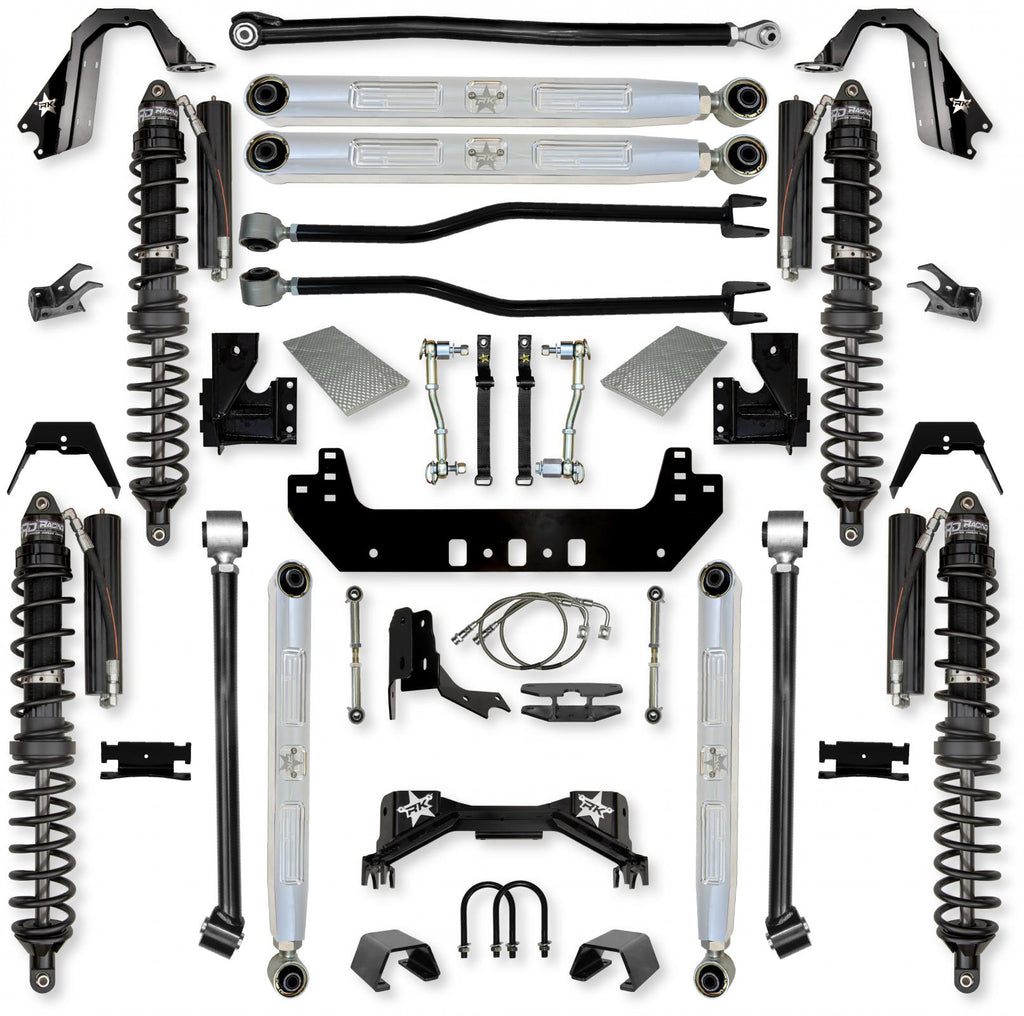 4.5 Inch Silverback Pro Elite COILOVERS Long-Arm Suspension System for Jeep Gladiator Gas Models Trail Runner System Stage 1 Rock Krawler