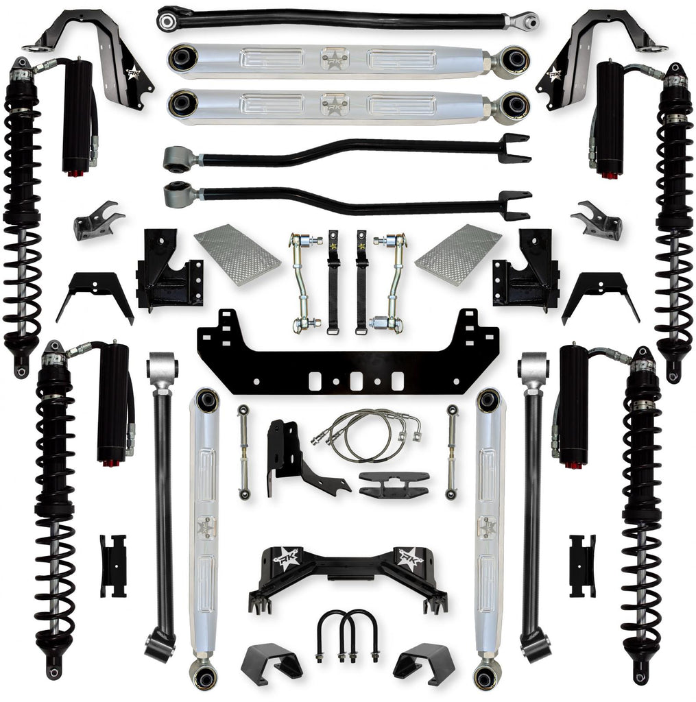 4.5 Inch Silverback Pro Elite COILOVERS Long-Arm Suspension System for Jeep Gladiator Gas Models Trail Runner System Stage 2 Rock Krawler