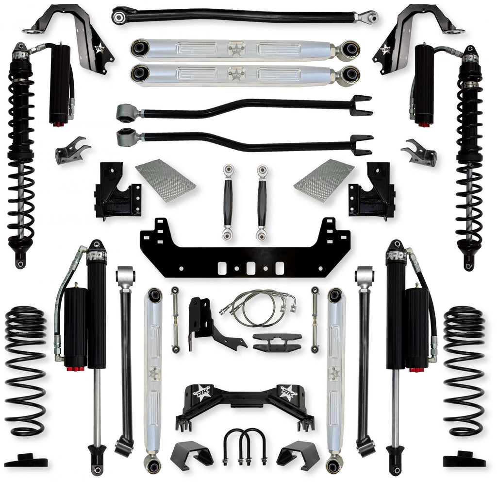 4.5 Inch Silverback Pro Elite Coilover No Limits Long-Arm Suspension System for Jeep Gladiator Gas Models Comp System Stage 2 Rock Krawler