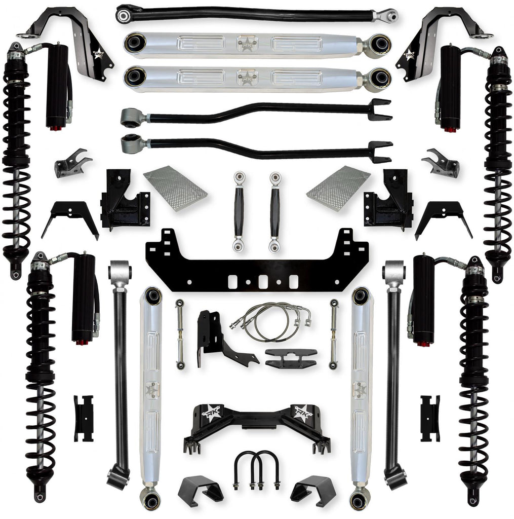 4.5 Inch Silverback Pro Elite Coilover No Limits Long-Arm Suspension System for Jeep Gladiator Gas Models Trail Runner System Stage 2 Rock Krawler