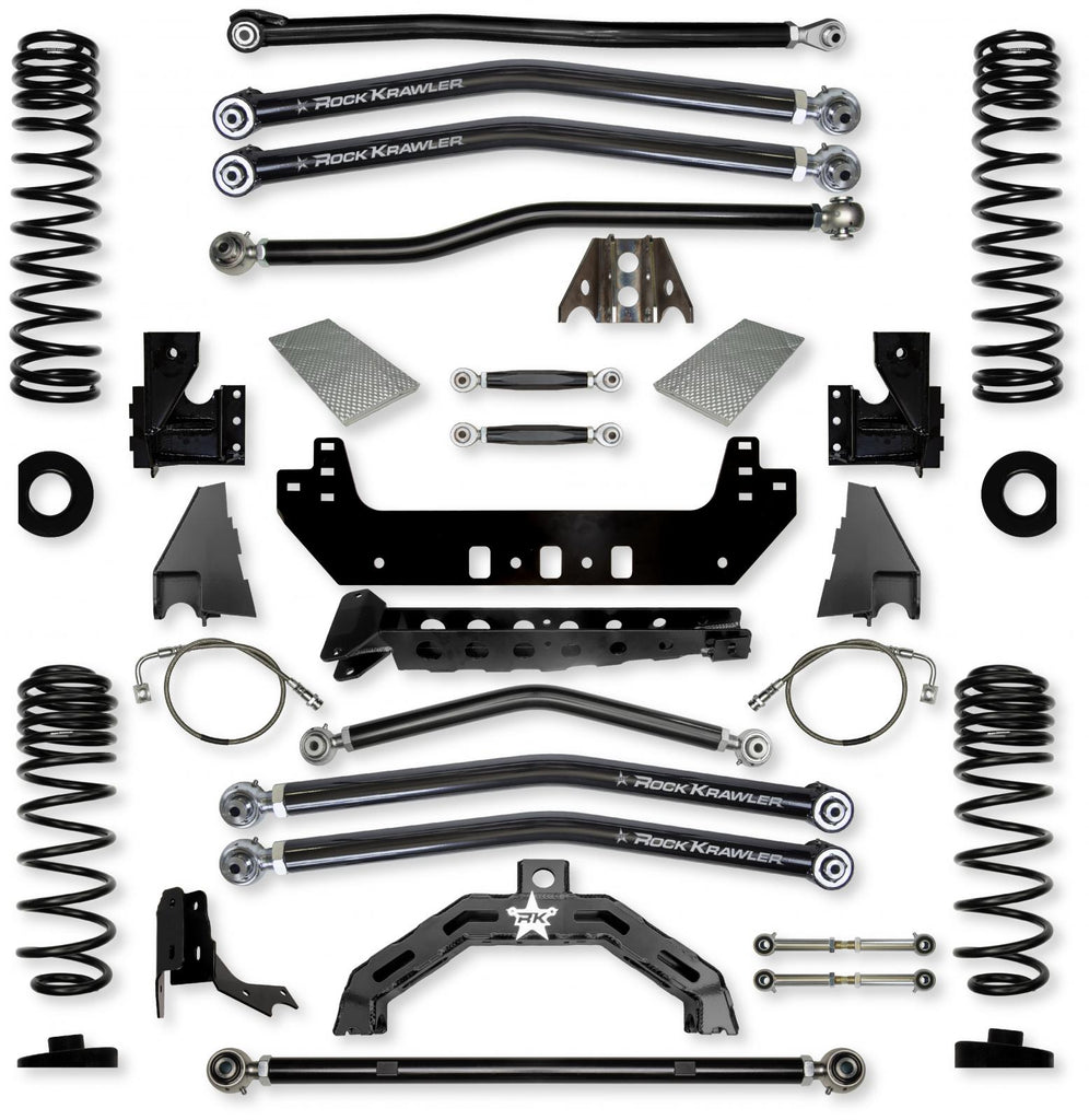 4.5 Inch X-Factor X2 No Limits Long-Arm Suspension System for Jeep Gladiator JT Diesel Models With No Shocks Rock Krawler