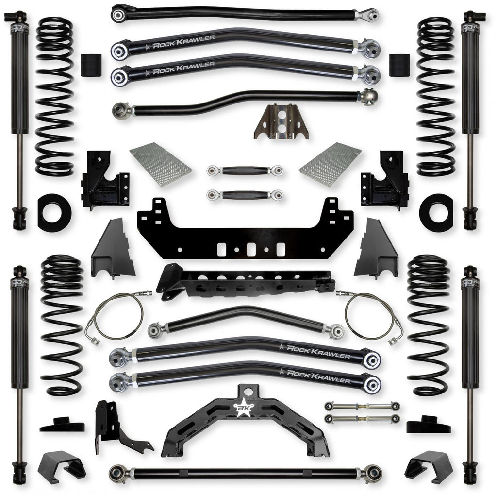 4.5 Inch X-Factor X2 No Limits Long-Arm Suspension System for Jeep Gladiator JT Gas Models With IFP Shocks Rock Krawler
