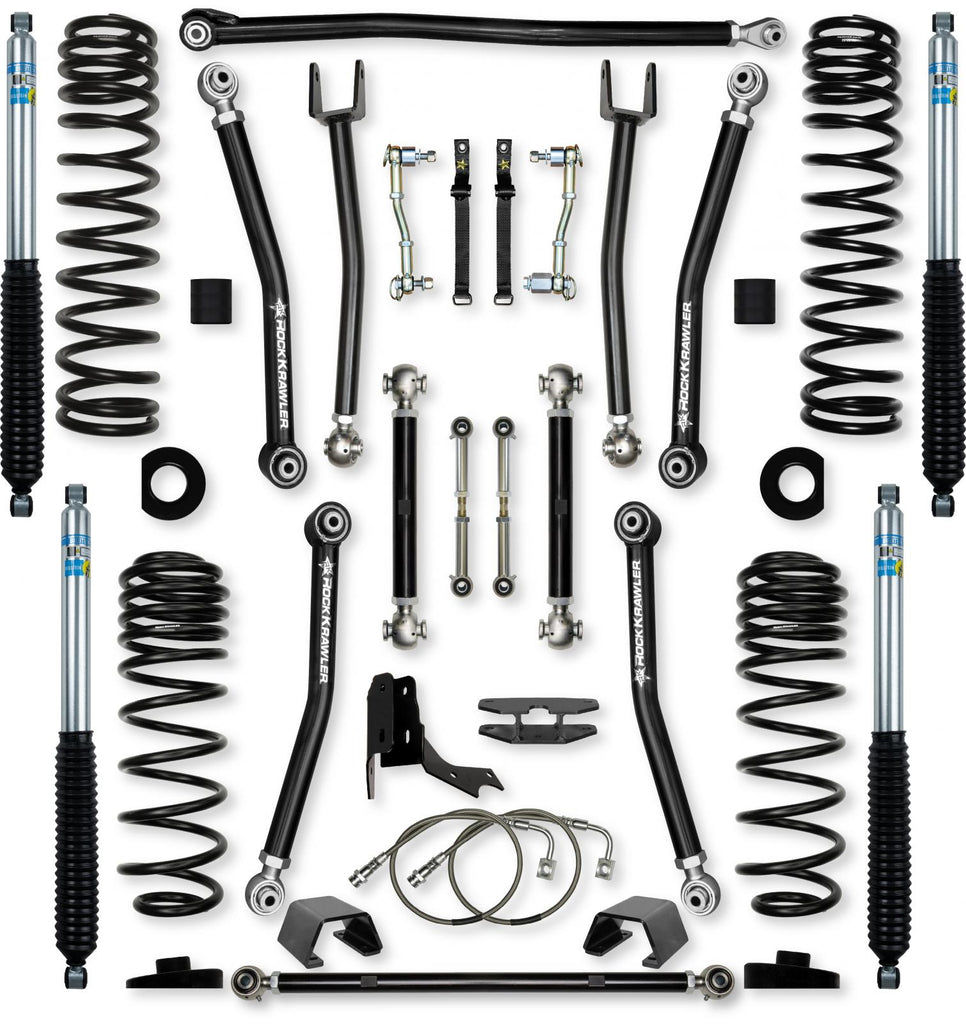 4.5 Inch X-Factor Mid-Arm System for Jeep Gladiator JT Gas Models With Bilstein Shocks Rock Krawler