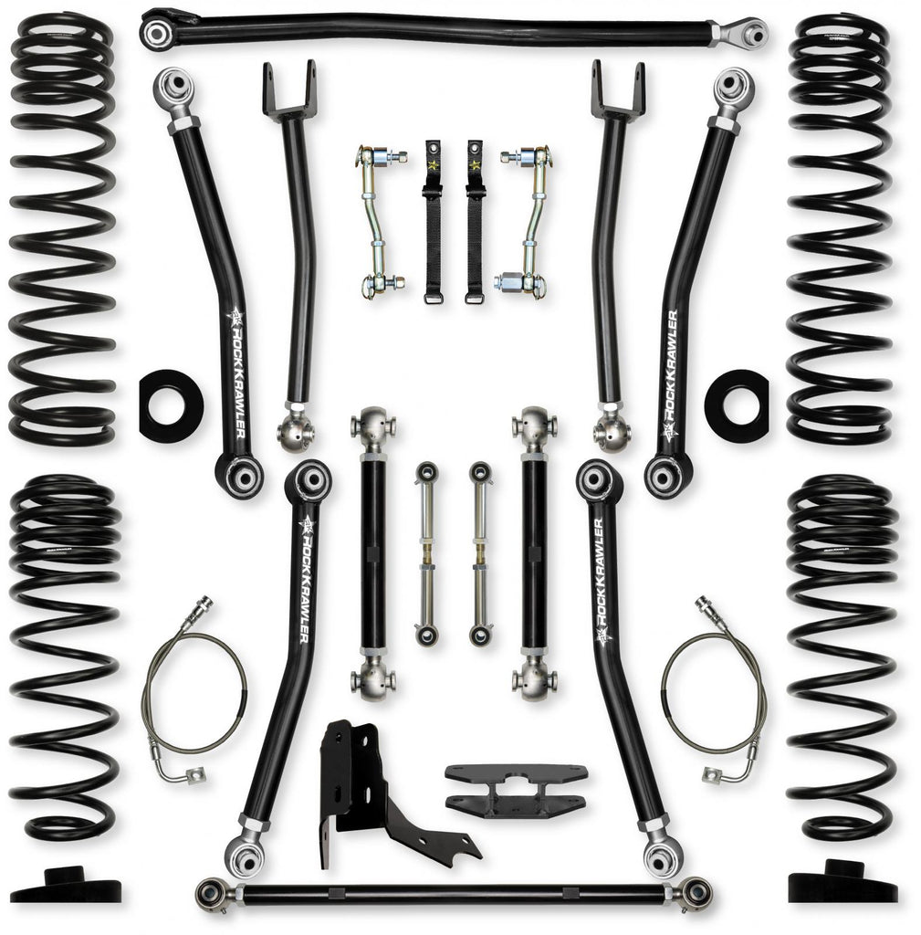 4.5 Inch X-Factor Mid-Arm Suspension System for Jeep Gladiator JT Diesel Models With No Shocks Rock Krawler