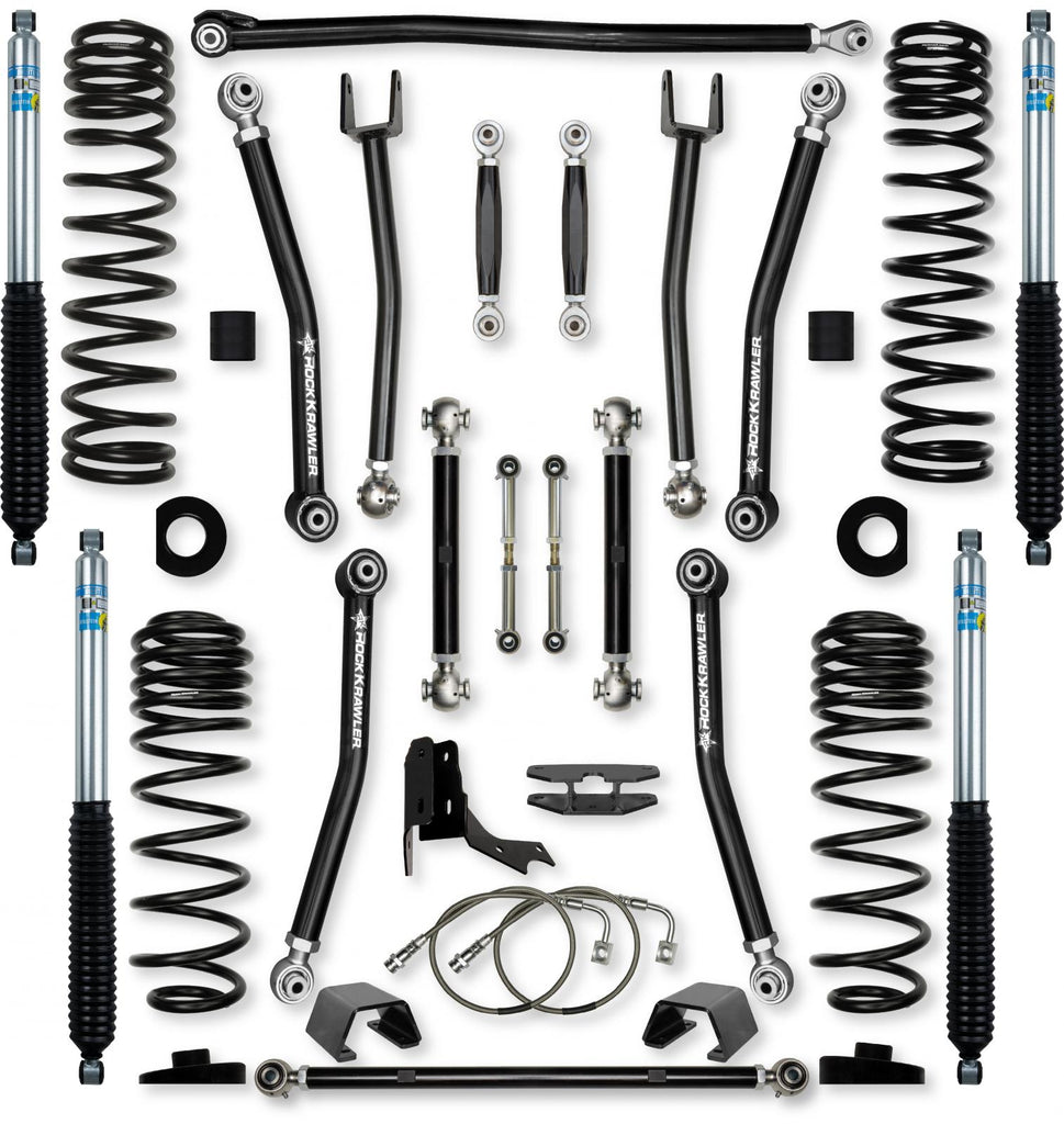4.5 Inch X-Factor Mid-Arm Suspension System for Jeep Gladiator JT Diesel Models With Bilstein Shocks Rock Krawler