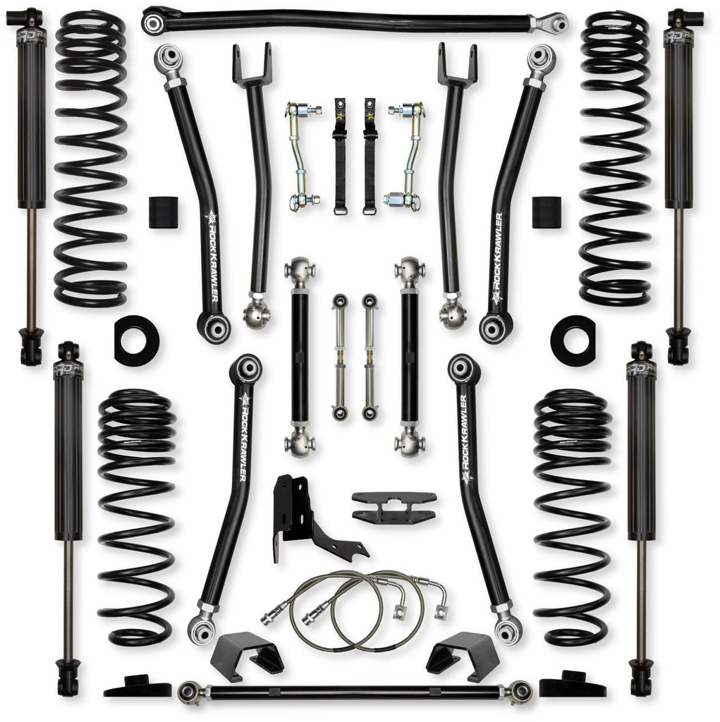 4.5 Inch X-Factor Mid-Arm Suspension System for Jeep Gladiator JT Diesel Models With IFP Shocks Rock Krawler