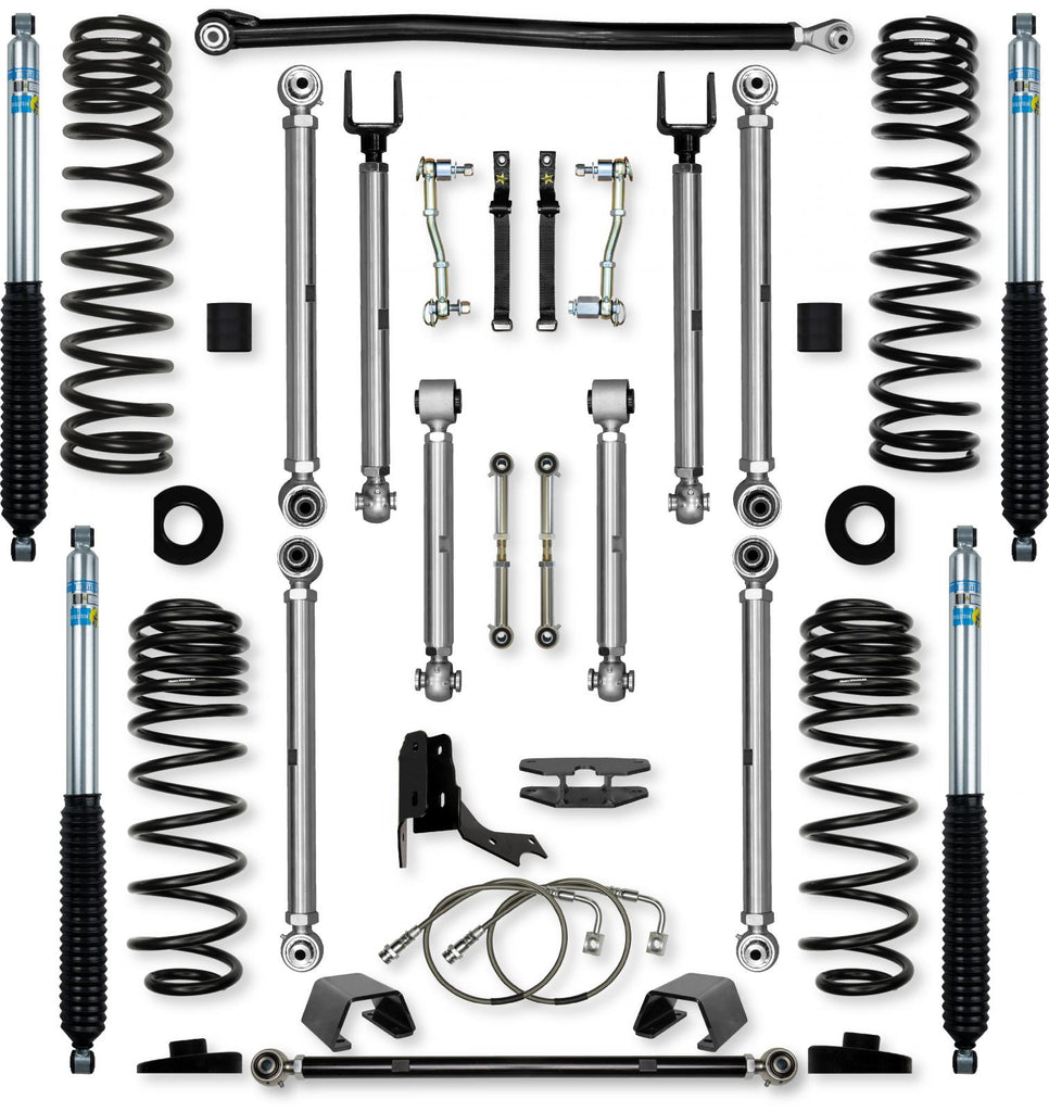 4.5 Inch X-Factor PRO Mid-Arm Suspension System for Jeep Gladiator JT Gas Models With Bilstein Shocks Rock Krawler