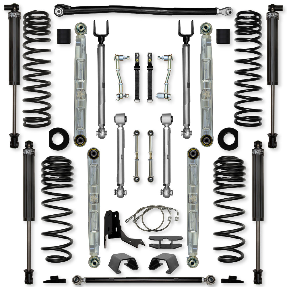 4.5 Inch X-Factor Pro Elite Mid-Arm Suspension System for Jeep Gladiator JT Diesel Models With IFP Shocks Rock Krawler