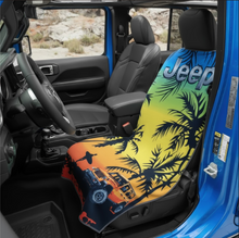 Load image into Gallery viewer, Jeep Sunset beach towel to go