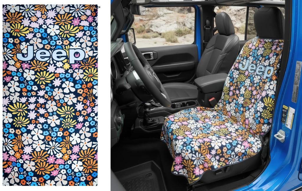 Jeep Flowers Seat Towel-2-Go