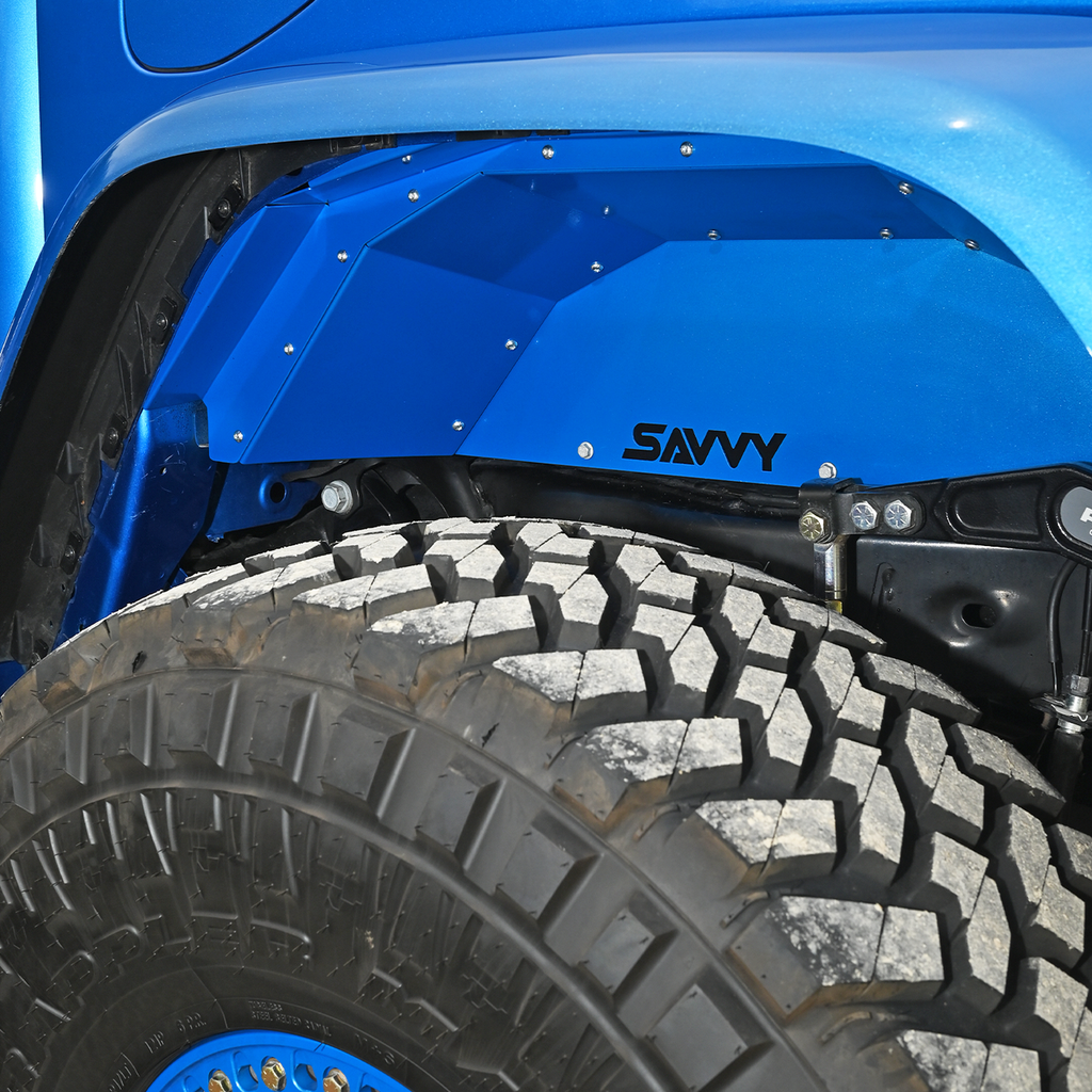2020–2026 JEEP JT GLADIATOR HIGH CLEARANCE ALUMINUM FRONT & REAR INNER FENDER KIT (FRONT SOLID & VENTED PANELS INCLUDED) SAVVY OFFROAD
