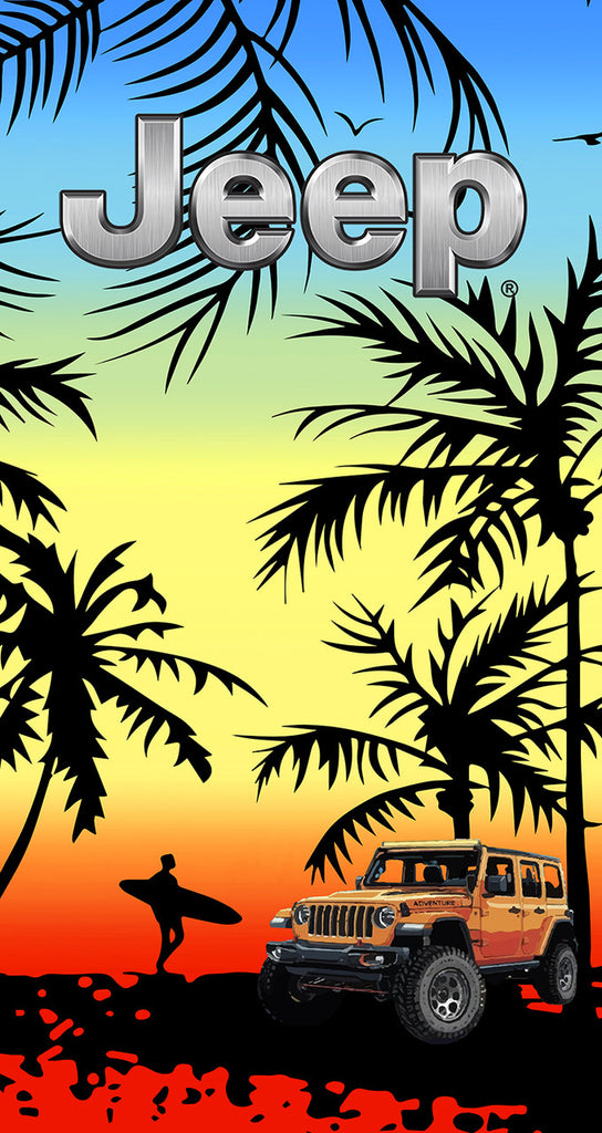 Jeep Sunset Car Seat Towel2Go