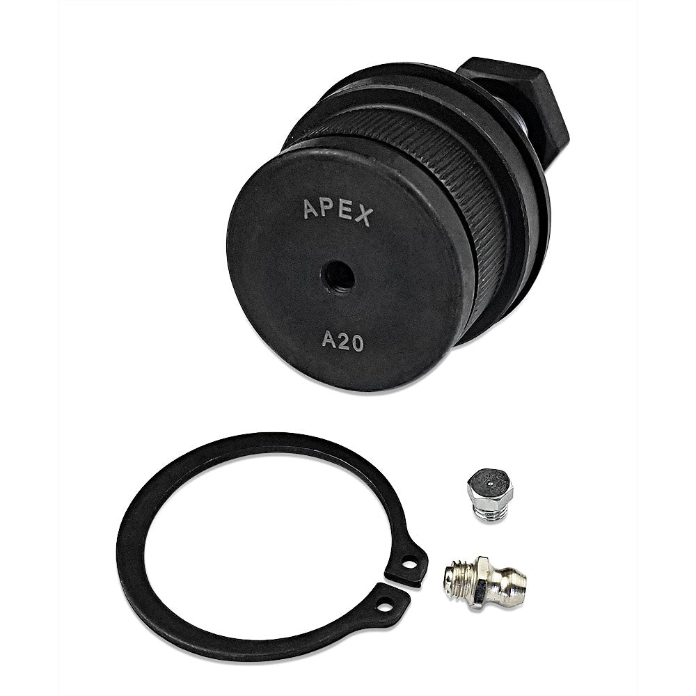 Apex Chassis Heavy Duty Jeep Heavy Duty Ball Joint Kit Fits: 4-83 Cherokee 72-83 CJ 72-73 Commando 81-85 CJ8 Scrambler 74-83 Wagoneer Includes: 1 Upper & 1 Lower