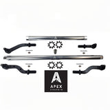 Heavy Duty Polished Aluminum Tie Rod and Drag Link Axle Swap Kit 05-11 Super Duty, Jeep JL-JT for Axle Upgrade Options Only Apex Chassis - Apex Chassis - KIT600F-SD
