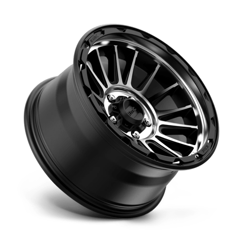 KM542 17X9 5X5.0 S-BLK MACH -12MM