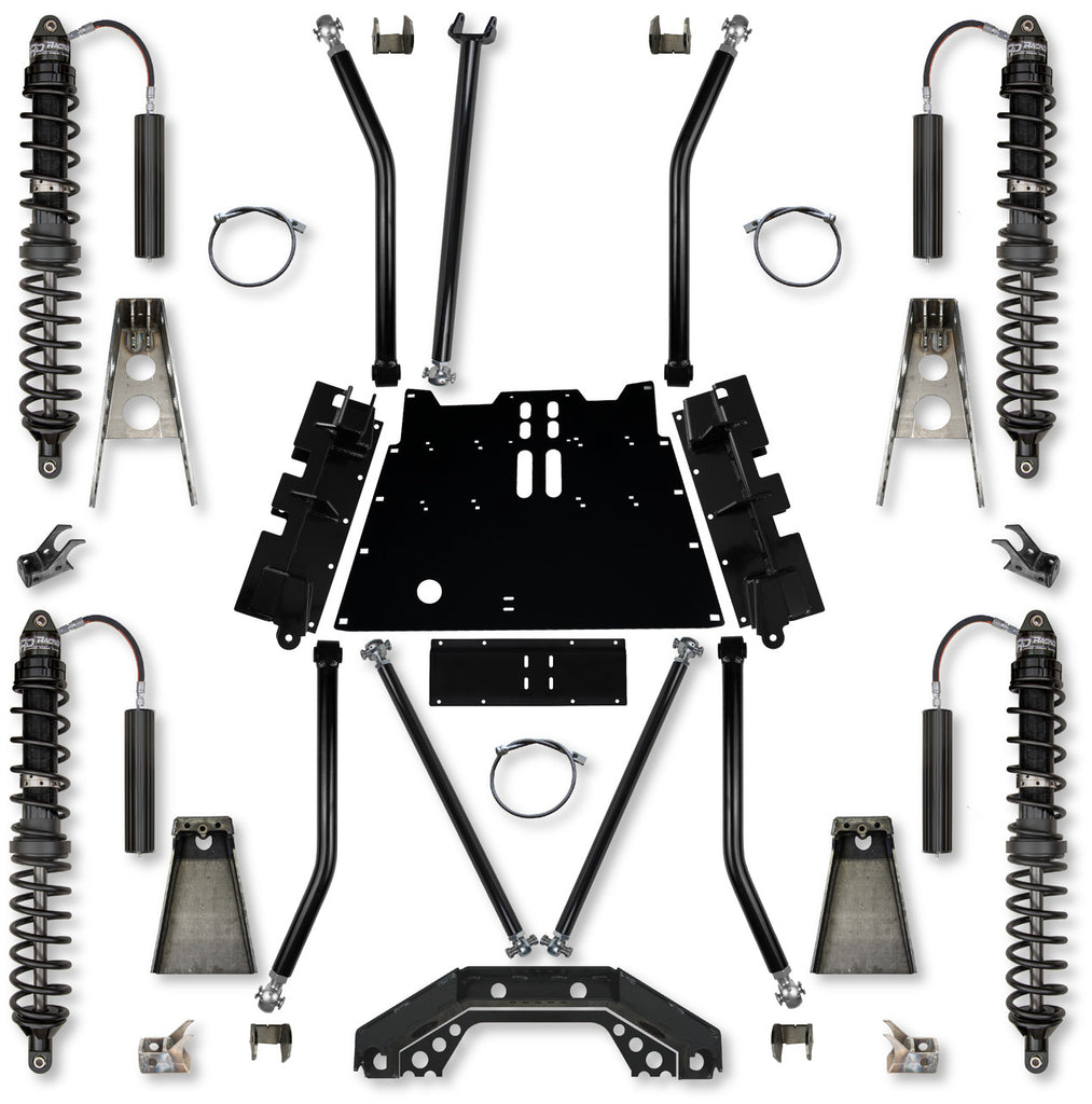 3.5 Inch X-Factor X2 Flat-Belly 4 Inch Stretch Coilover Long-Arm Suspension System For Jeep Wrangler LJ Trail Runner System Stage 1 Rock Krawler