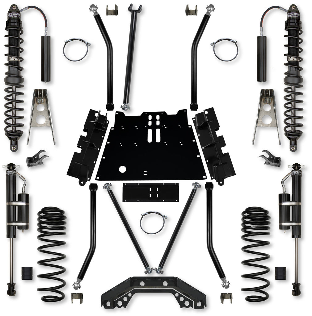 4.5 Inch X-Factor X2 Flat-Belly 4 Inch Stretch Coilover Long-Arm Suspension System For Jeep Wrangler LJ Trail Runner System Stage 1 Rock Krawler