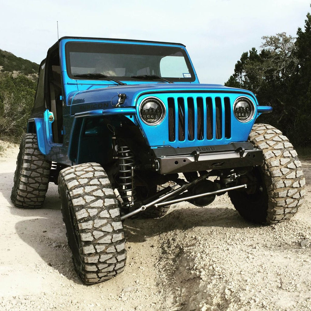 Jeep YJ/TJ Stubby Front Bumper Bare Steel Motobilt