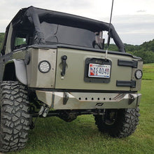 Load image into Gallery viewer, Jeep JK Rear Stubby Bumper 07-18 Wrangler JK Bare Steel Motobilt