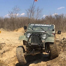 Load image into Gallery viewer, Jeep CJ Front Stubby Bumper W/Stinger Bare Steel Motobilt
