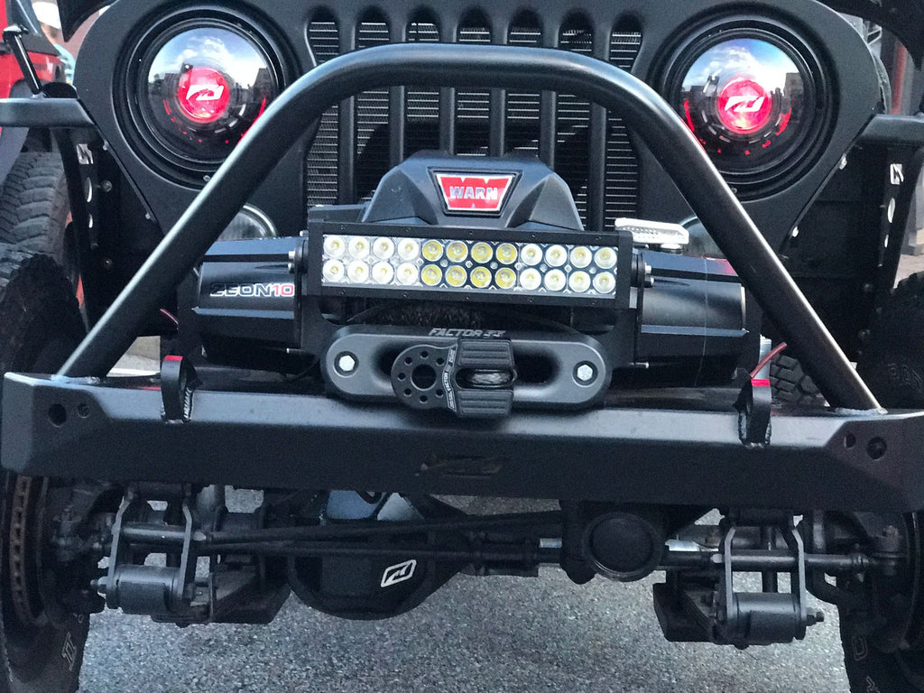 Jeep CJ Mid Width Front Bumper W/Stinger Bare Steel Motobilt