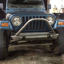 Load image into Gallery viewer, Jeep YJ / TJ / LJ Mid-Width Front Bumper W/Stinger Bare Steel Motobilt